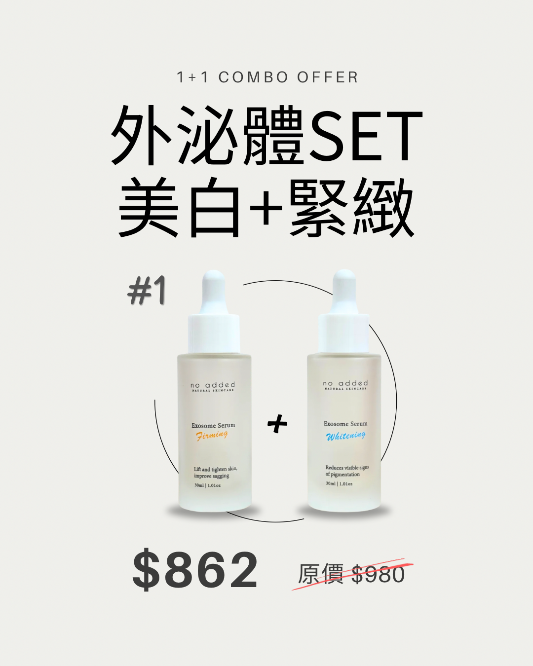 生物醫學專利外泌體SET - 美白＋緊緻 no added limited