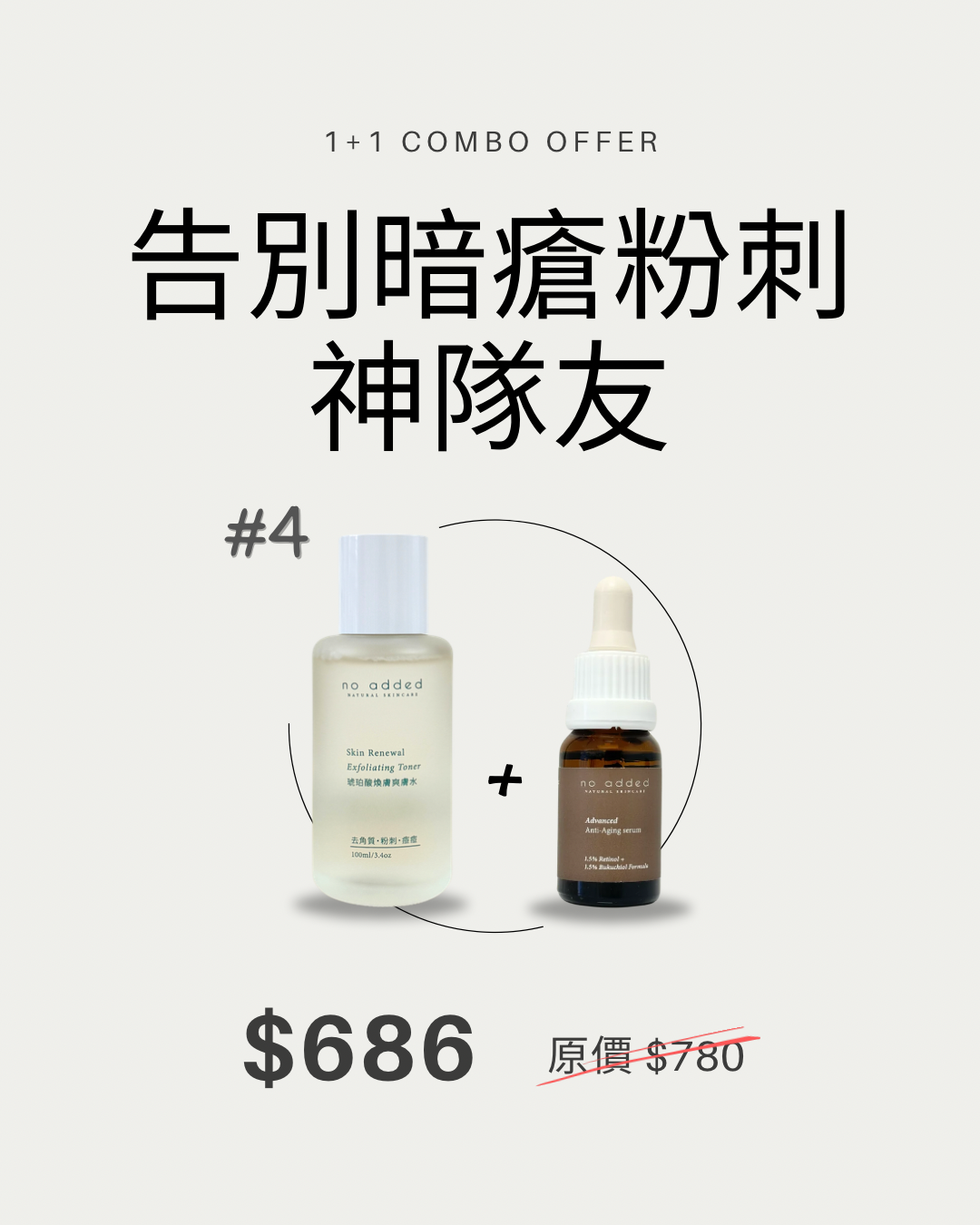 告別暗瘡粉刺神隊友 - 琥珀酸＋鳳凰A醇 no added limited