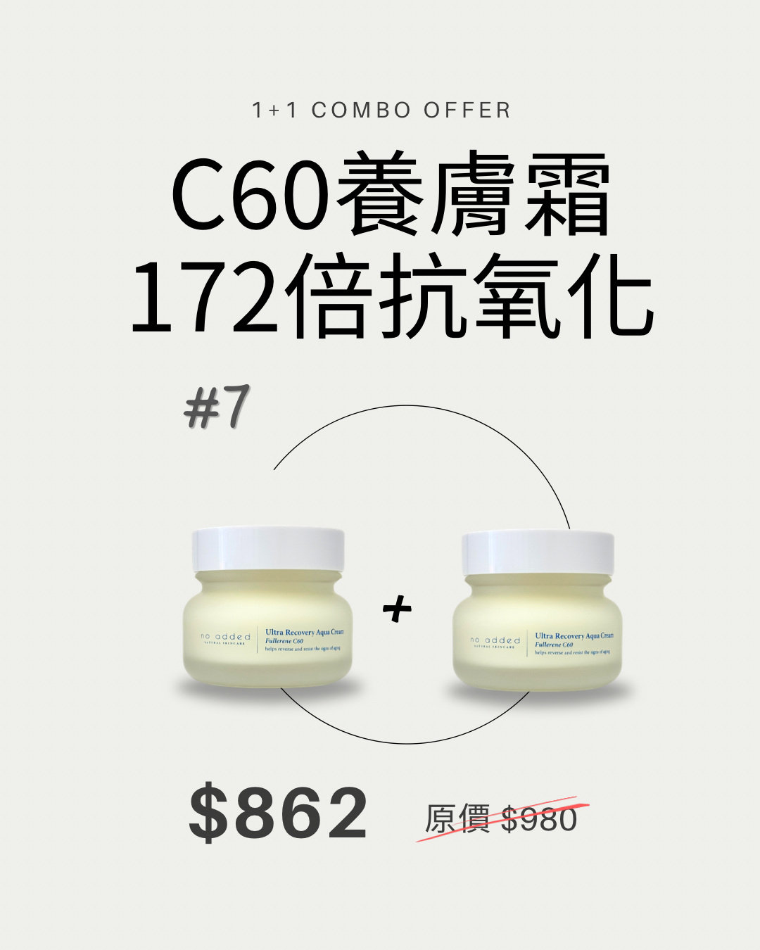 C60養膚霜 172倍抗氧化 X2 no added limited